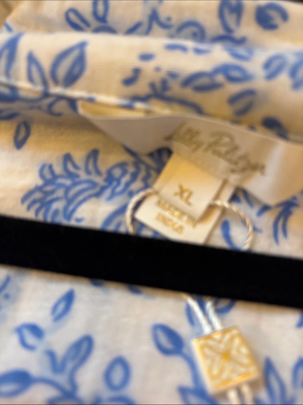 NWT!! Lilly Pulitzer Blue & White Floral Swim Coverup Set - Picture 9 of 10